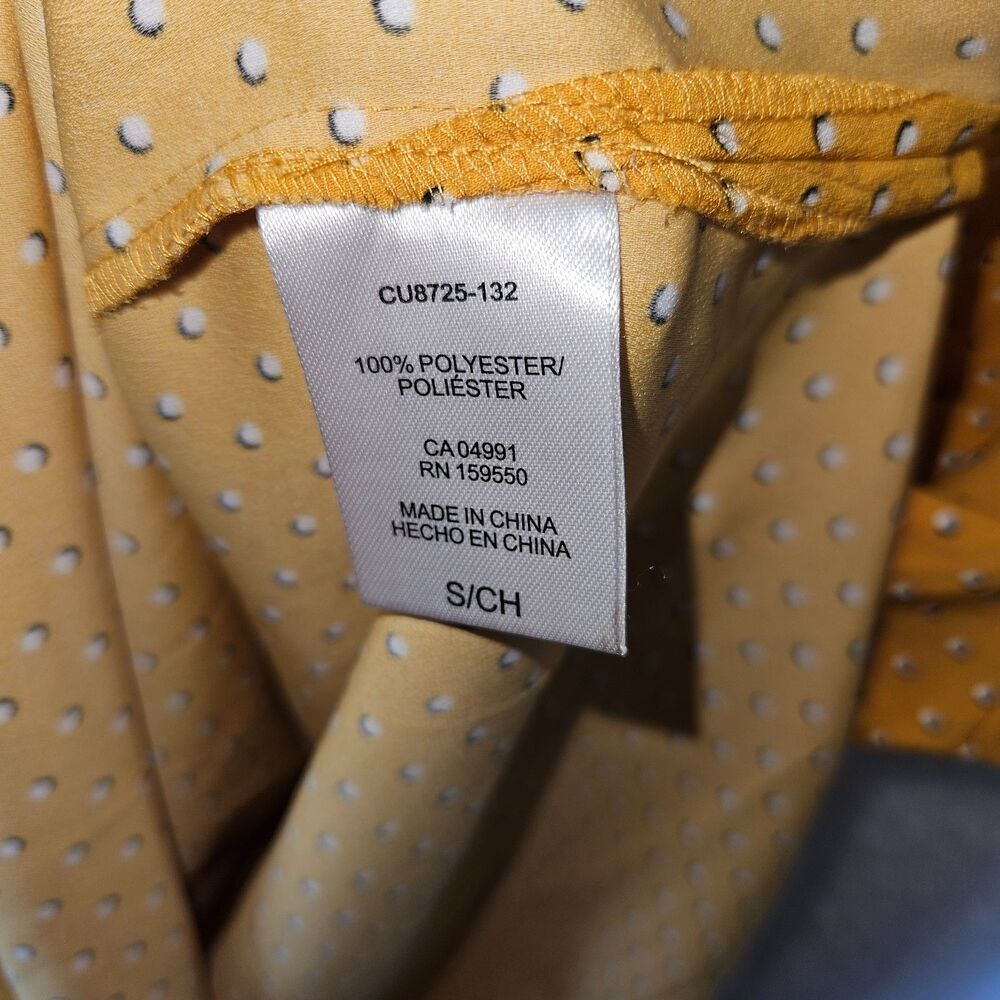HILARY RADLEY Shell Blouse Yellow Size Small - Picture 2 of 4